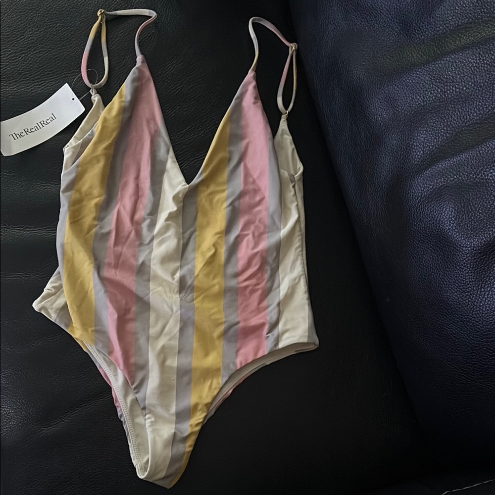 Free People Multicolor Striped Swimsuit